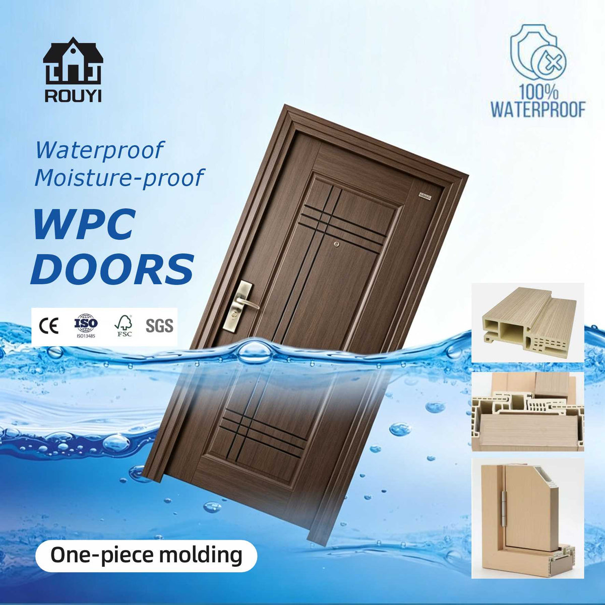 waterproof WPC door