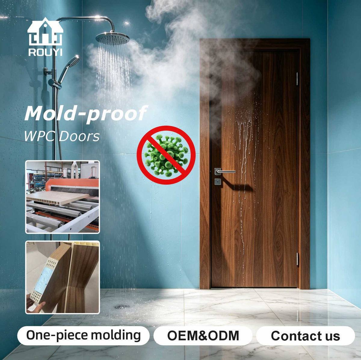  waterproof wpc door 
