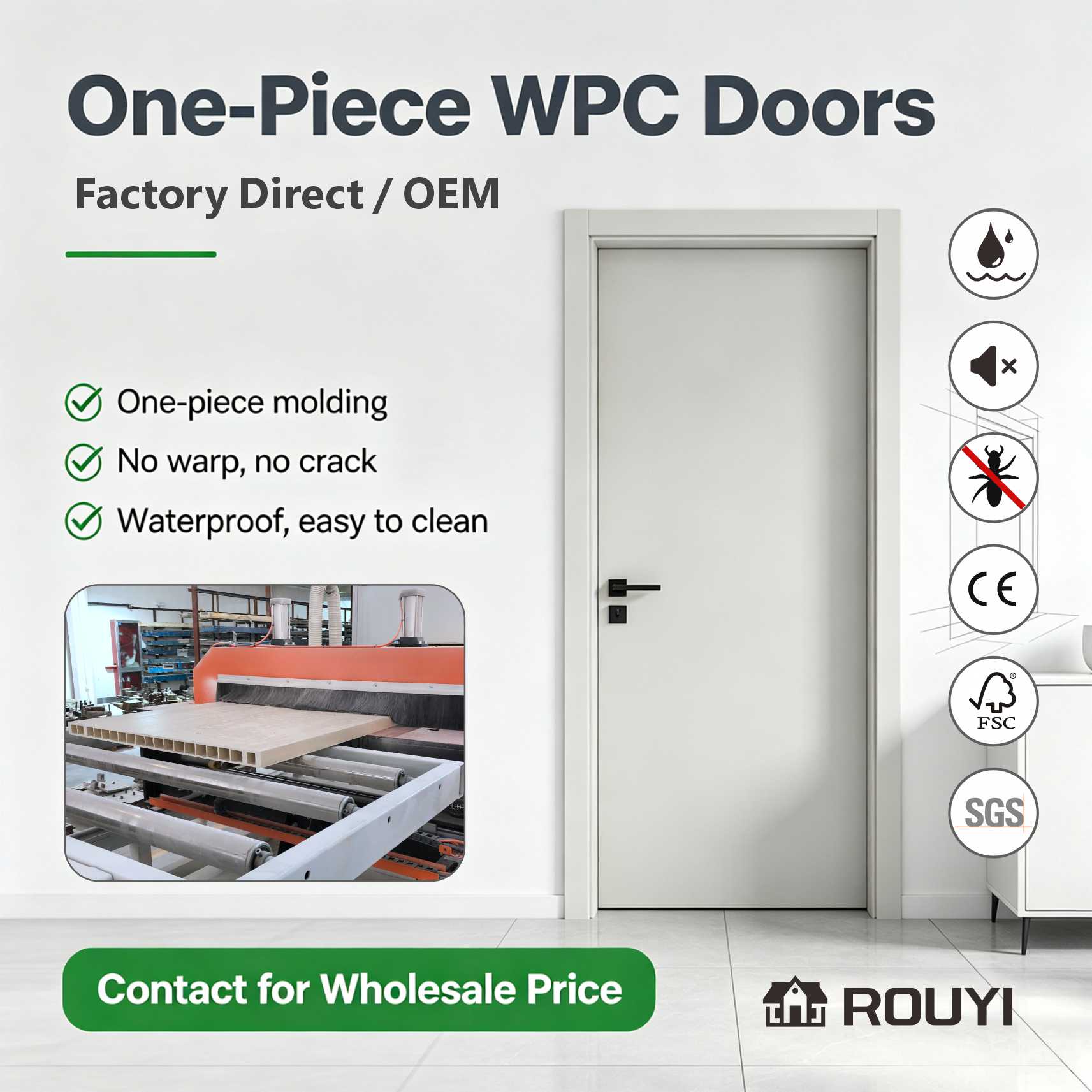 WPC Door: The Durable, Waterproof, and Low-Maintenance Solution for Modern Commercial Interiors