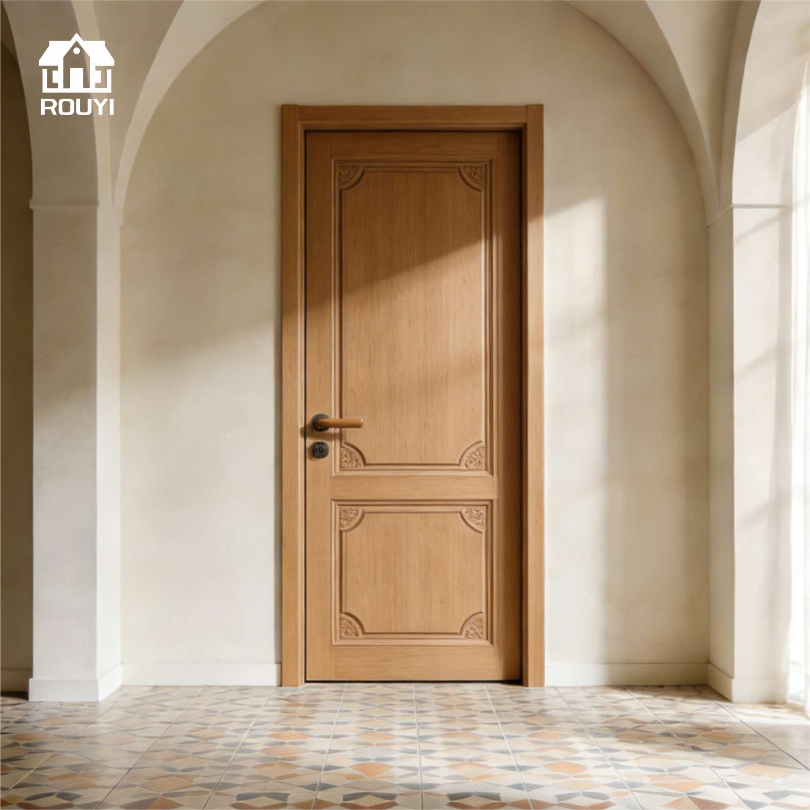 31.5" × 82.68" WPC interior kitchen door, bathroom door, basement door, waterproof, moisture-proof, insect-proof.