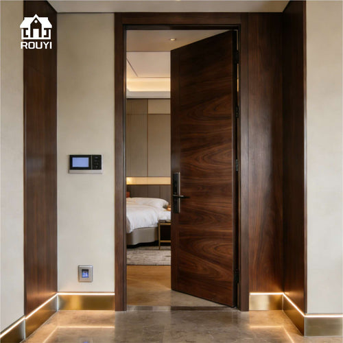 Bestselling light-colored modern minimalist design WPC door, waterproof, moisture-proof, rust-proof, and scratch-resistant.