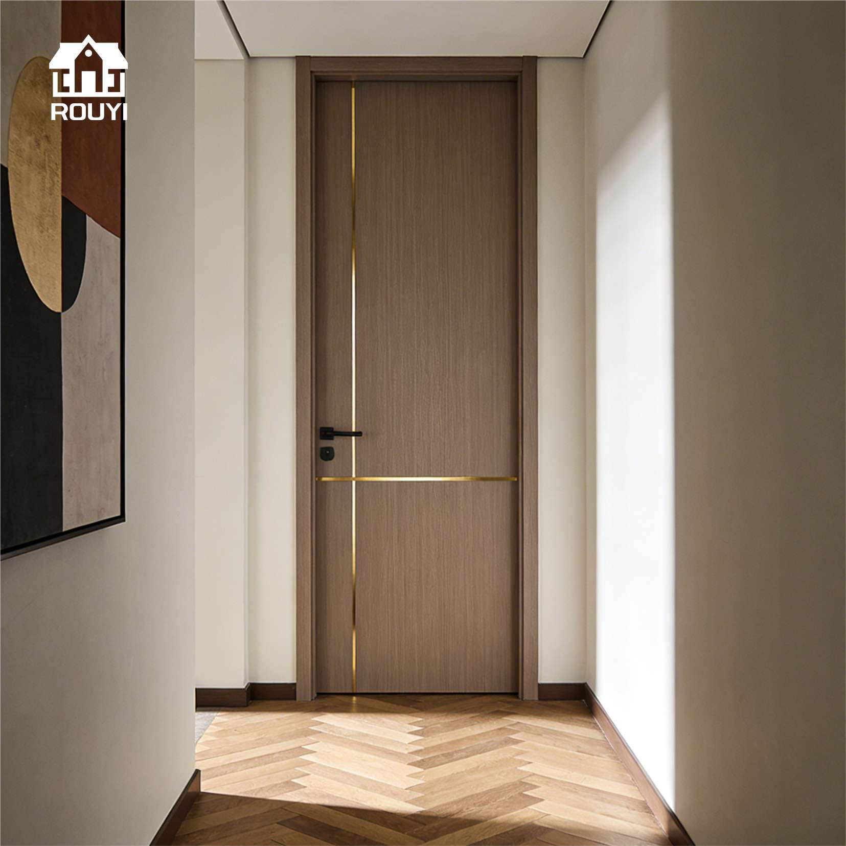 WPC whole-house interior doors, moisture-proof, soundproof, and heat-insulating home bedroom door sets