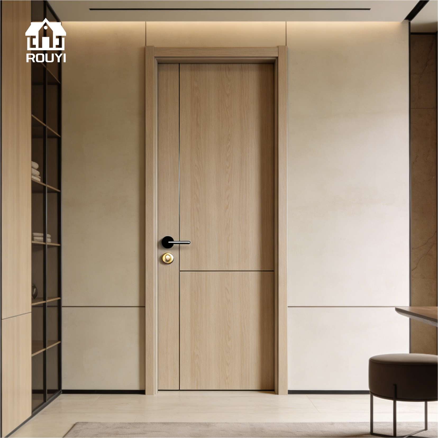 China WPC Door Manufacturer for Kitchen, Bathroom, Bedroom, Living room with Modern Style Design
