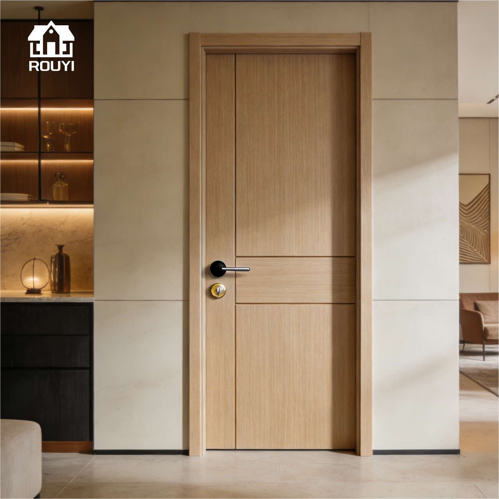 China WPC Door Manufacturer for Kitchen, Bathroom, Bedroom, Living room with Modern Style Design
