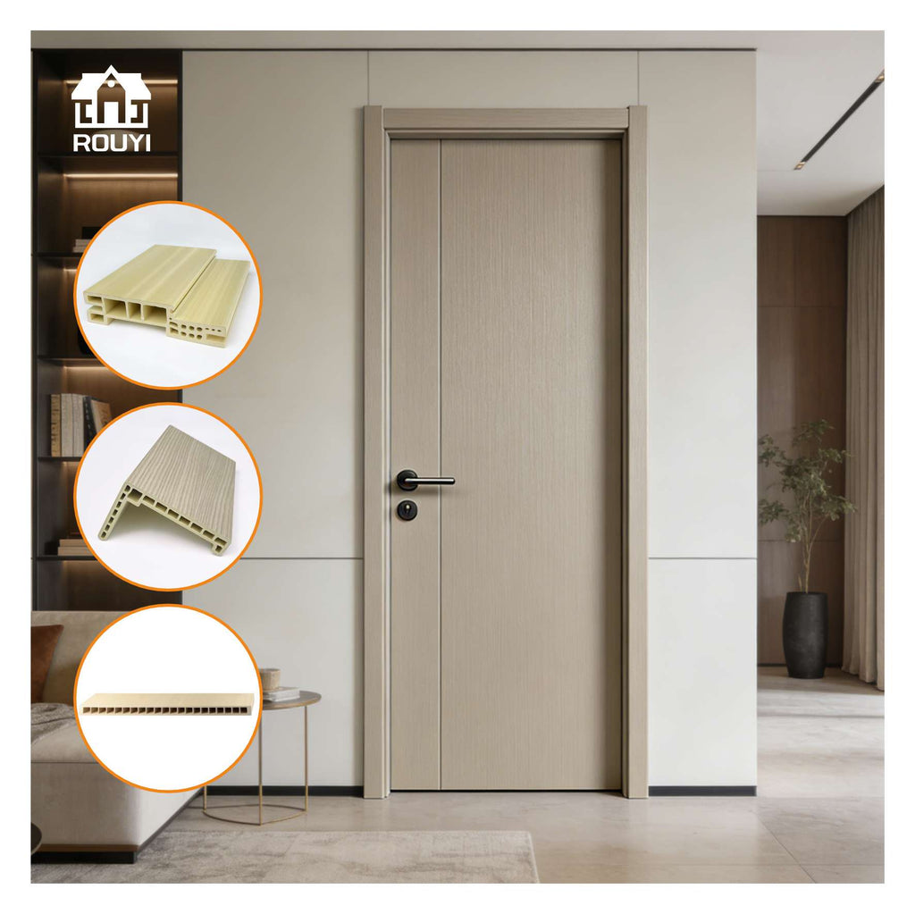 WPC whole-house interior doors, moisture-proof, soundproof, and heat-insulating home bedroom door sets