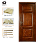 WPC Door Manufacturing Factory Modern Style Interior Door with Natural wood color