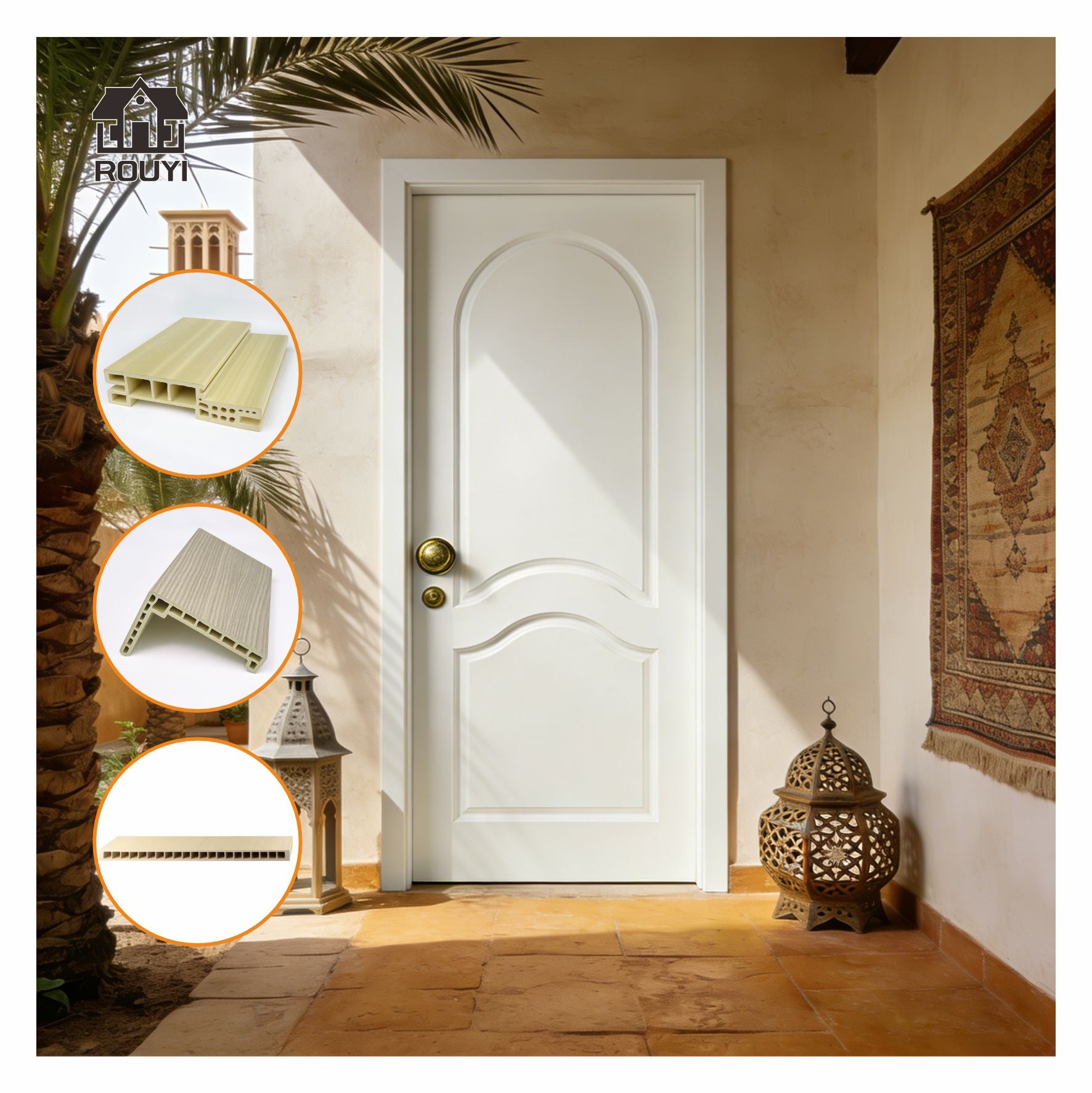 China High Quality WPC Door for Modern Design Residential, Hotel;Waterproof, Moisture-proof, Insect-proof, Soundproof, and Heat-insulating Interior Doors