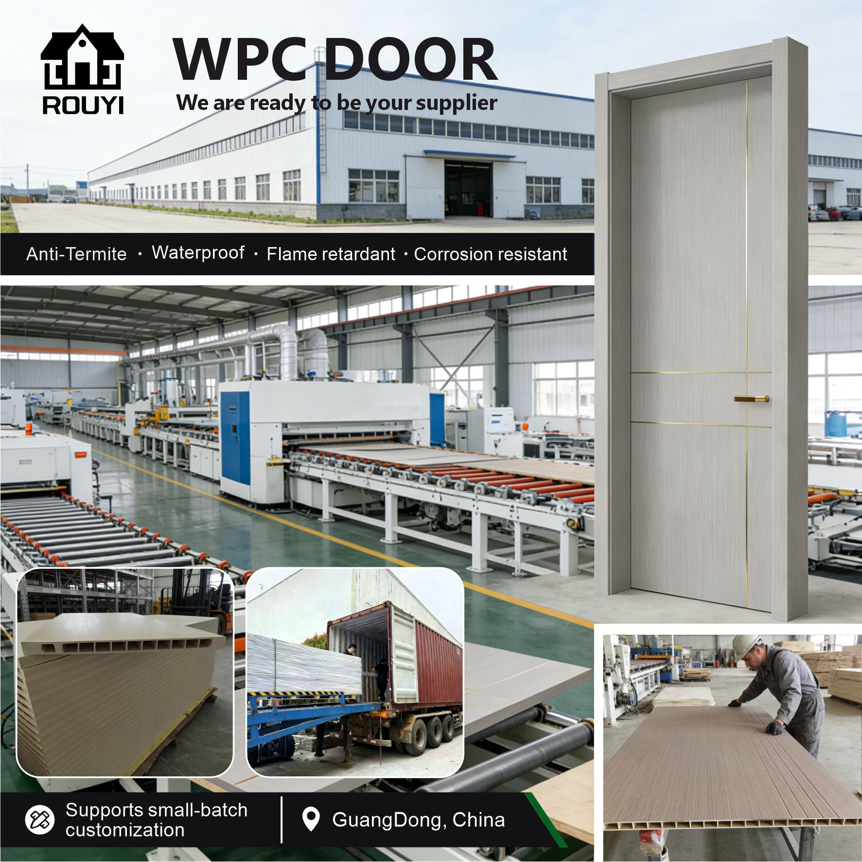 WPC Interior Door | Waterproof & Termite-Proof Door for Hotel and Commercial Use